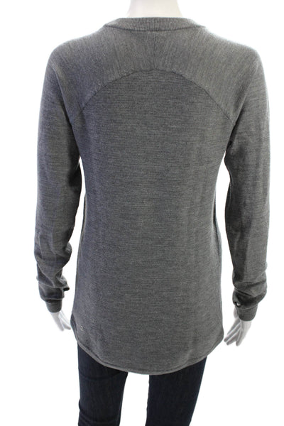 Lululemon Womens Gray Cotton Blend Pullover Sweater Crew Neck Long Sleeve Size S