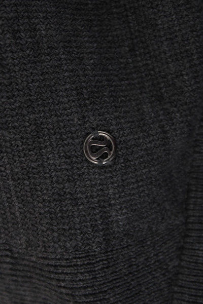 Lululemon Womens Gray Cotton Blend Pullover Sweater Crew Neck Long Sleeve Size S