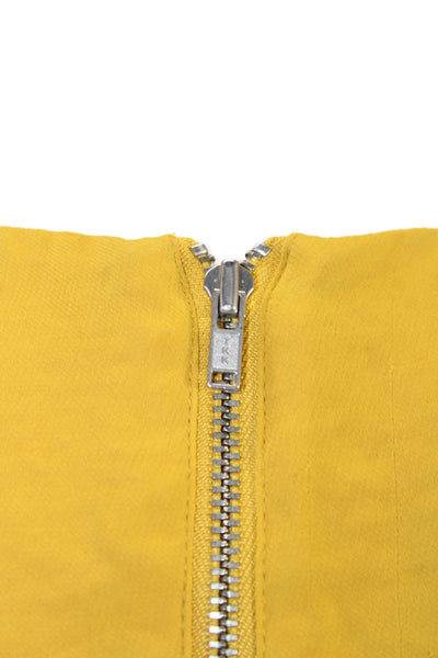 Banana Republic Women Sleeveless High Neck Zip Tank Yellow Size XS