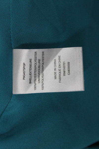 Parker Women Camisole Blue Floral Sleeveless Tie Neck Polyester Size XS