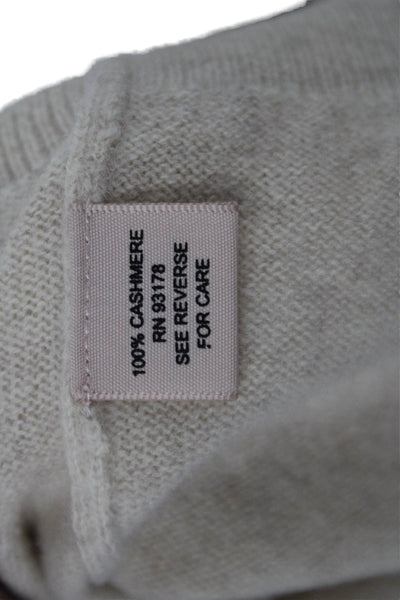 philosophy Unisex Pullover 100% Cashmere Heart Crew Neck Beige Sweater Size XS