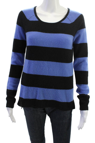 Christopher Fischer Unisex Black Striped Pullover Sweater 60% Cotton Size S