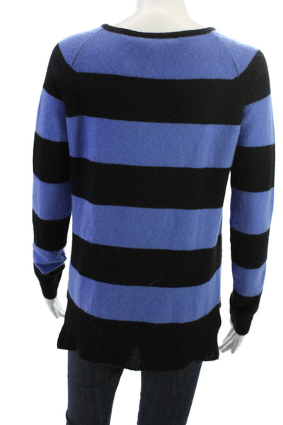 Christopher Fischer Unisex Black Striped Pullover Sweater 60% Cotton Size S