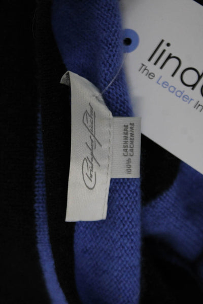 Christopher Fischer Unisex Black Striped Pullover Sweater 60% Cotton Size S