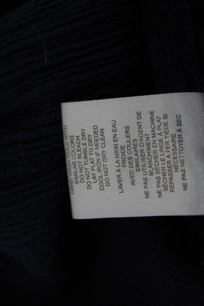 Soft Joie Womens Tunic Blouse Dark Blue Geometric Cotton Long Sleeve Size XS