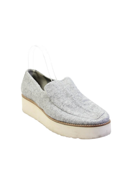 Vince Womens Slip On Platform Loafers Gray Size 9.5M