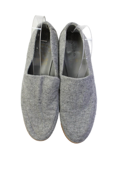 Vince Womens Slip On Platform Loafers Gray Size 9.5M