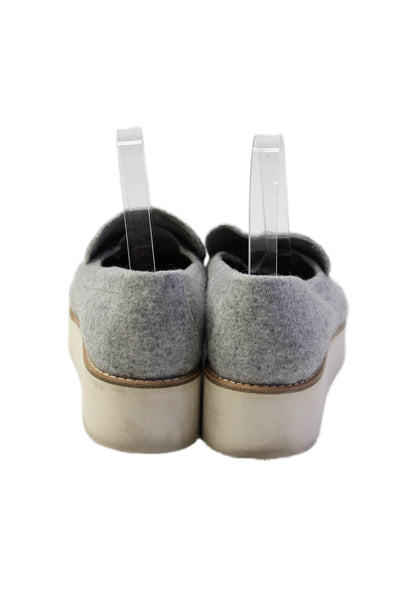 Vince Womens Slip On Platform Loafers Gray Size 9.5M