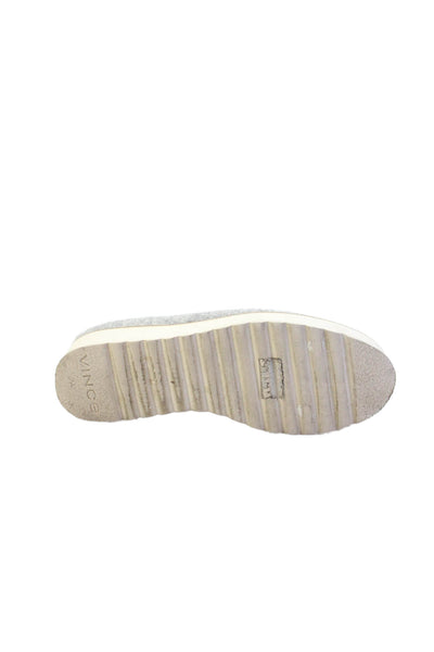 Vince Womens Slip On Platform Loafers Gray Size 9.5M