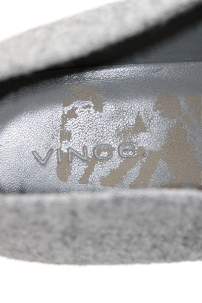 Vince Womens Slip On Platform Loafers Gray Size 9.5M