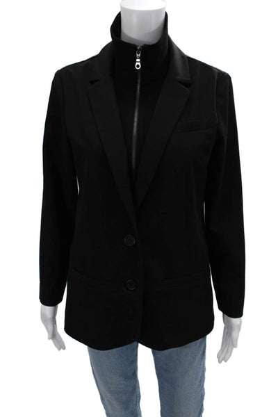 Drew Unisex Black High Neck Button Blazer Long Sleeve Size M