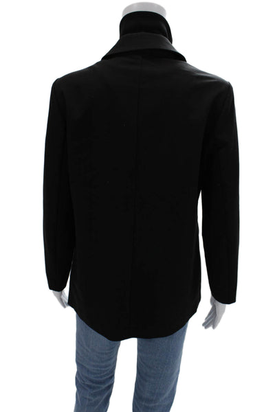 Drew Unisex Black High Neck Button Blazer Long Sleeve Size M