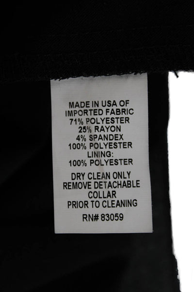 Drew Unisex Black High Neck Button Blazer Long Sleeve Size M