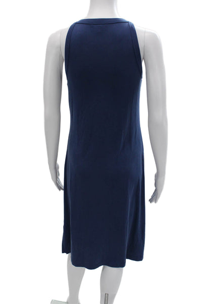Banana Republic Womens Tank Dress Dark Blue High Neck Sleeveless Short Size XS
