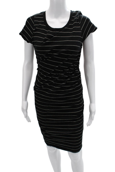 Sundry Womens Bodycon T Shirt Dress Black Short Sleeve Round Neck Size 2