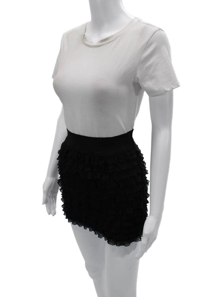 Free People Women Black Short Skirt Polyester Spandex Size S