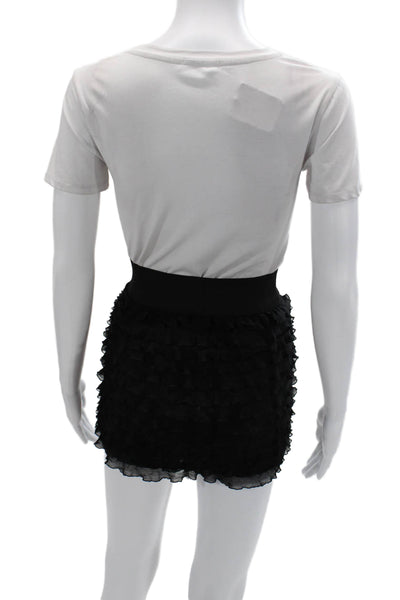 Free People Women Black Short Skirt Polyester Spandex Size S
