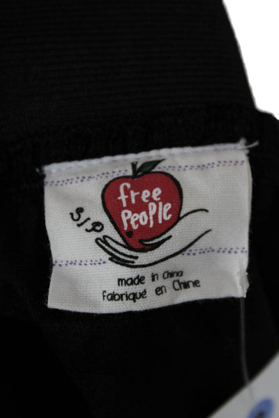 Free People Women Black Short Skirt Polyester Spandex Size S
