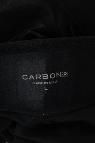 Carbon 38 Womens Ankle Leggings Black Polyester Lycra Size L