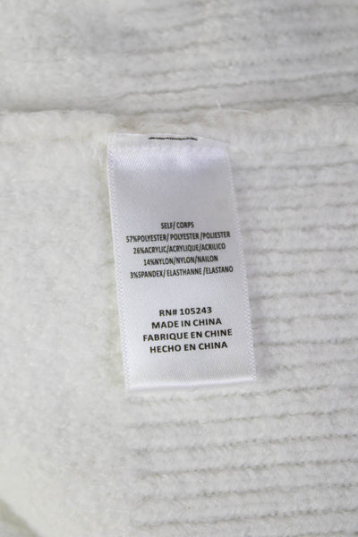 Bobeau Unisex White Pullover Sweater Long Sleeve Crewneck Graphic Love Size M