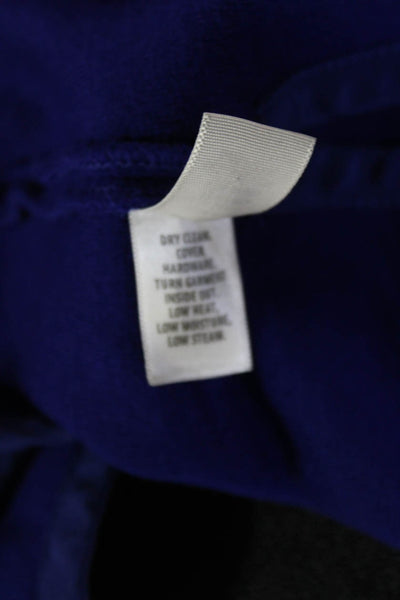 St. John Unisex Blue Full Zip Collared Cardigan Size S