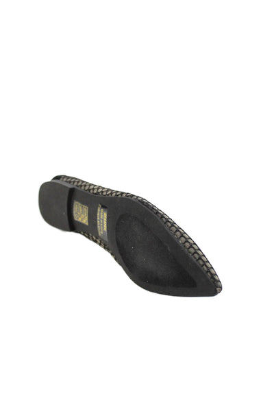 Jeffrey Campbell Womens Mesh Detail Pointed Toe Flats Black Size 6.5