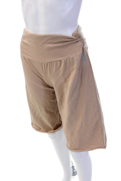 FP Movement Unisex Bermuda Shorts Beige Cotton Spandex Size 12