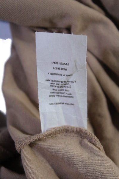 FP Movement Unisex Bermuda Shorts Beige Cotton Spandex Size 12