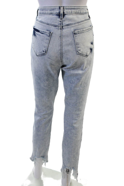 L'Agence Women Cropped Skinny Ankle Jeans Light Blue High Rise Size 27