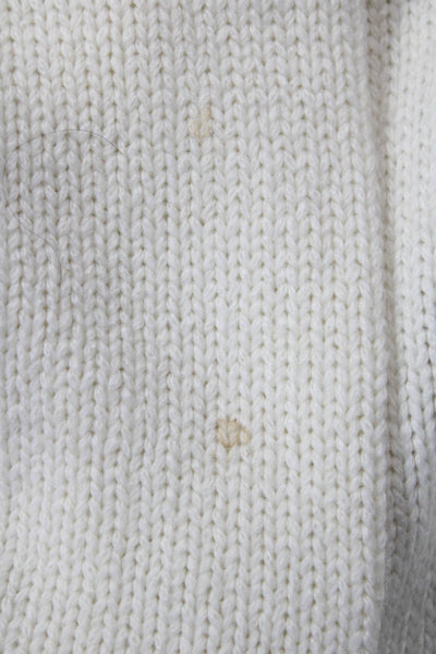 Helmut Helmut Lang Womens Pullover Sweater White Acrylic Long Sleeve Size S