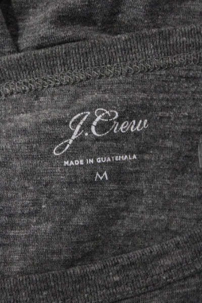 J Crew Women Gray Graphic Crew Neck Jersey T-Shirt Short Sleeve Size M