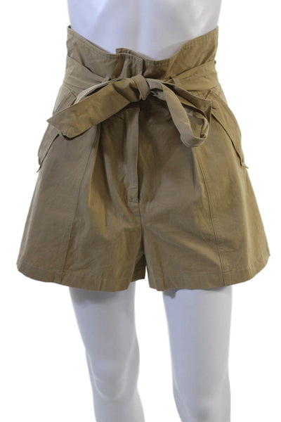 Flying Tomato Unisex Cargo Chino Shorts Beige 100% Cotton Button Size XS