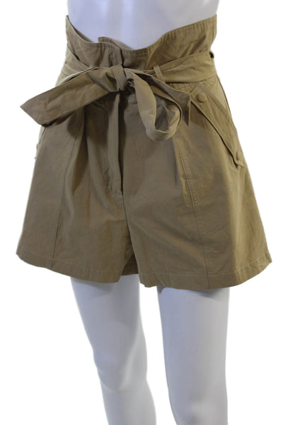 Flying Tomato Unisex Cargo Chino Shorts Beige 100% Cotton Button Size XS