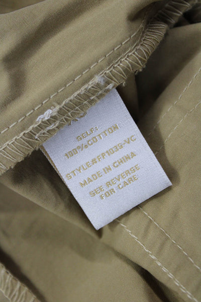 Flying Tomato Unisex Cargo Chino Shorts Beige 100% Cotton Button Size XS