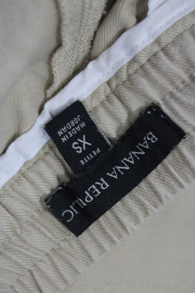Banana Republic Unisex Beige Drawstring Linen Blend Shorts Size XS