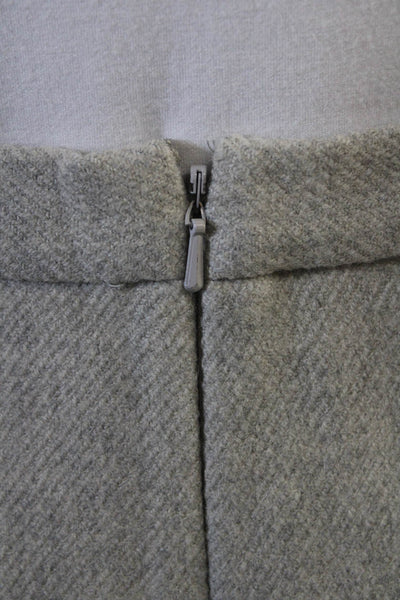 BCBGMAXAZRIA Women Gray Herringbone Wool Pencil Skirt Size 2