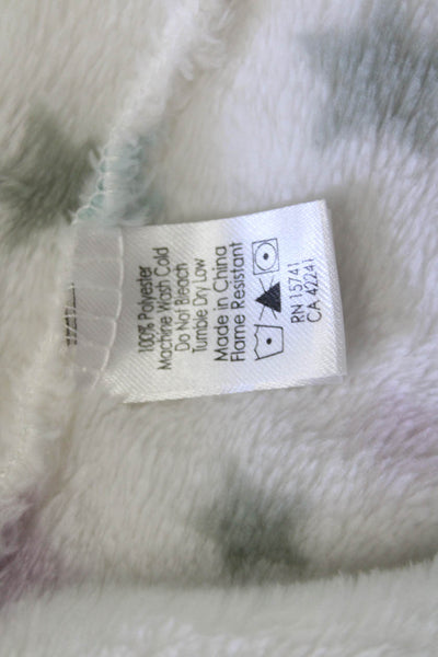 PJ Salvage Girls Star Print Fluffy Robe White Size 8