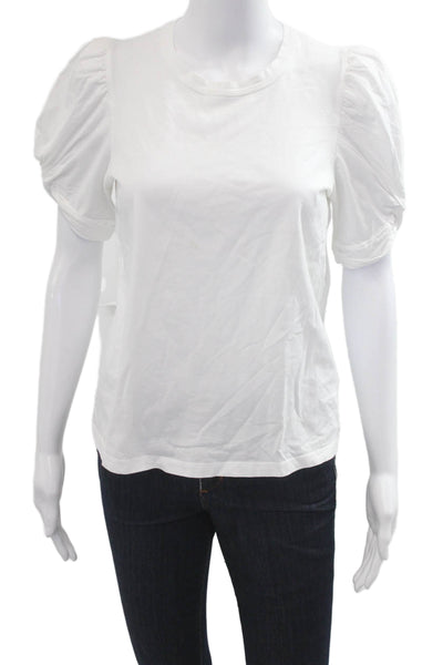 A.L.C. Women Cotton Crew Neck Short Sleeve T-Shirt White Size M