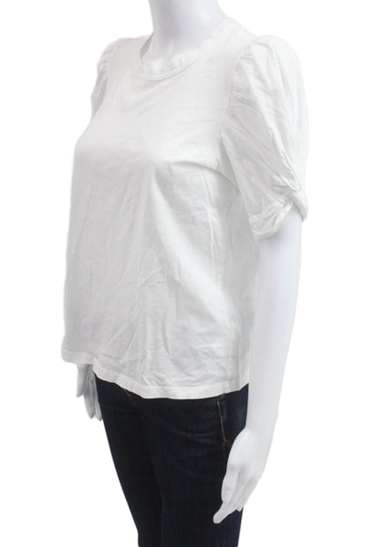 A.L.C. Women Cotton Crew Neck Short Sleeve T-Shirt White Size M