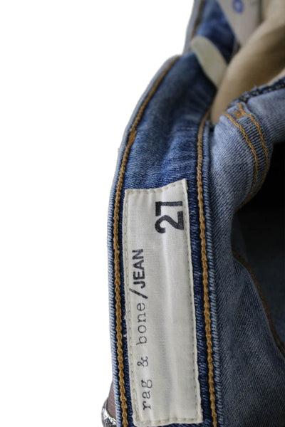 Rag & Bone Womens Cropped Blue Jeans Mid Rise Size 27