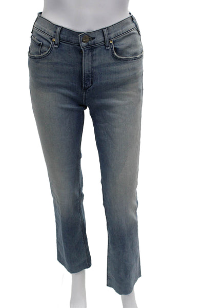 McQuire Womens Cropped Straight Gray Mid Rise Jeans Size 28