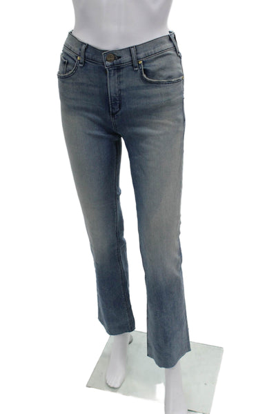 McQuire Womens Cropped Straight Gray Mid Rise Jeans Size 28