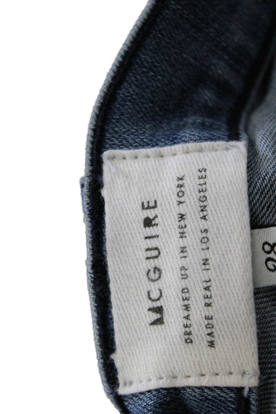 McQuire Womens Cropped Straight Gray Mid Rise Jeans Size 28