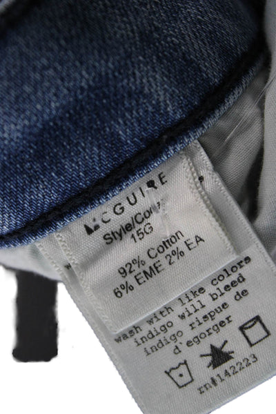 McQuire Womens Cropped Straight Gray Mid Rise Jeans Size 28