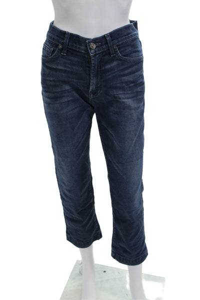 7 For All Mankind Mens Cropped Dark Blue Mid-Rise Jeans Size 29