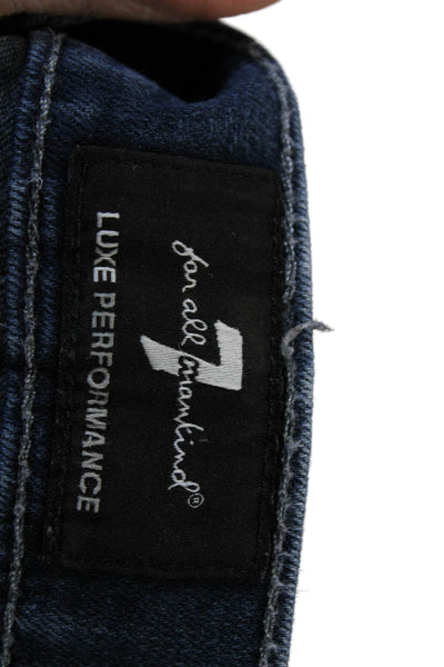 7 For All Mankind Mens Cropped Dark Blue Mid-Rise Jeans Size 29
