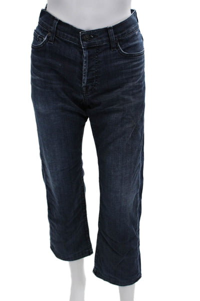 7 For All Mankind Unisex Dark Blue Cropped Jeans Size 29