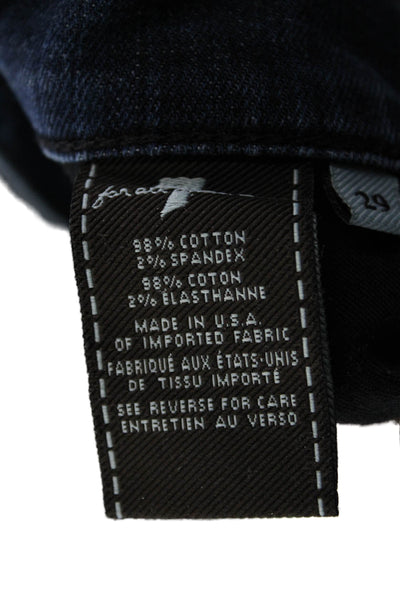 7 For All Mankind Unisex Dark Blue Cropped Jeans Size 29