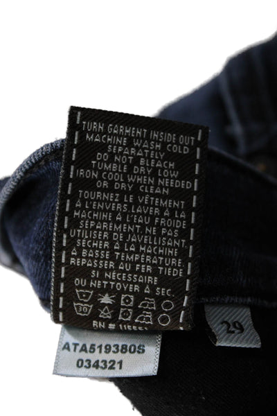 7 For All Mankind Unisex Dark Blue Cropped Jeans Size 29