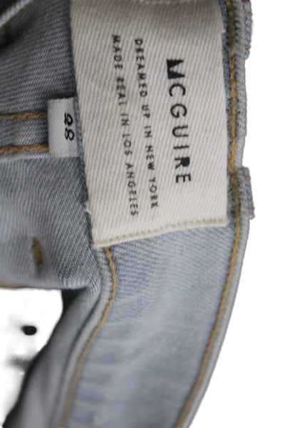 McGuire Womens Ankle Cropped Jeans Light Blue Mid Rise Size 28